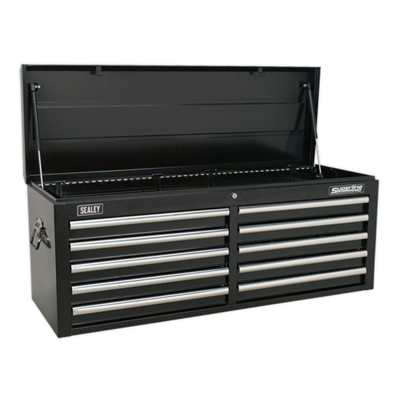 Sealey AP5210TB Topchest 10 Drawer with Ball Bearing Slides - Black