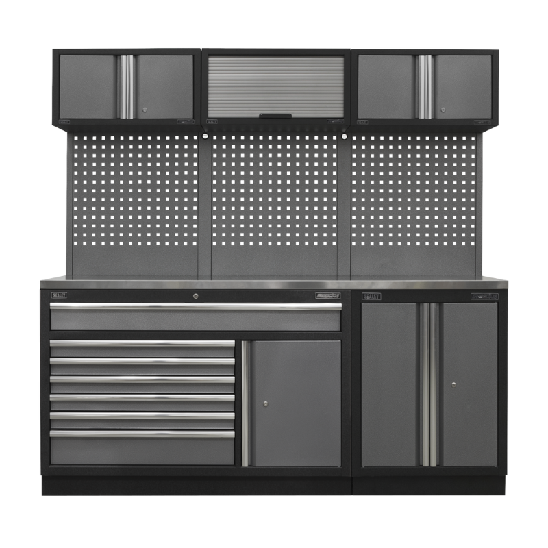 Sealey APMSSTACK11SS Superline Pro 2.04m Storage System - Stainless Steel Worktop