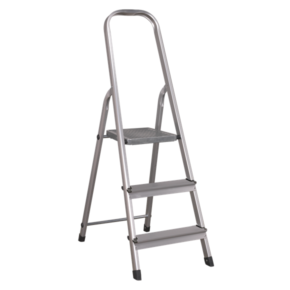 Sealey ASL3S Aluminium Step Ladder 3-Tread EN 131
