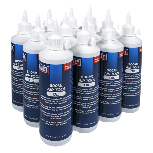 Sealey ATO/500 Air Tool Oil 500ml Pack of 12
