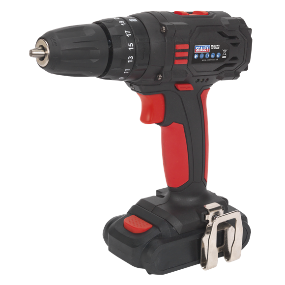 Sealey CP18VLD Cordless Hammer Drill/Driver Ø10mm 18V 1.5Ah Lithium-ion 2-Speed - Fast Charger