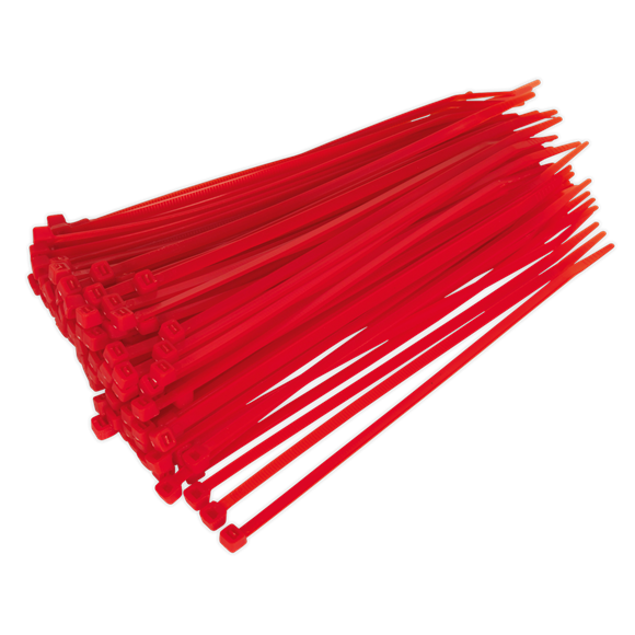 Sealey CT20048P100R Cable Tie 200 x 4.4mm Red Pack of 100