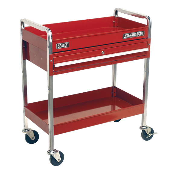 Sealey CX101D Trolley 2-Level Heavy-Duty with Lockable Drawer