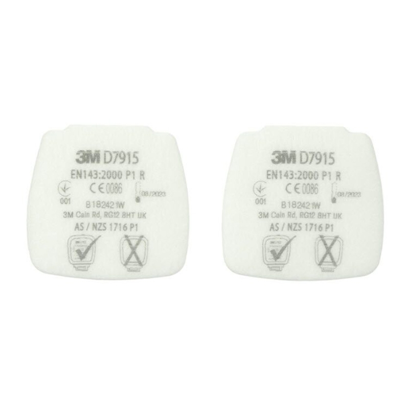 3M D7915 Secure Click P1R Particulates (Fine Dusts and Mists) - 2 Pair