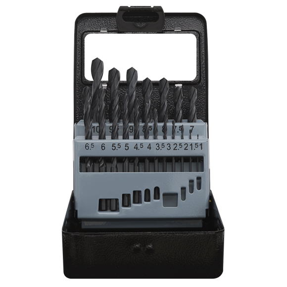 Sealey DBS19RF HSS Roll Forged Drill Bit Set 19pc 1-10mm