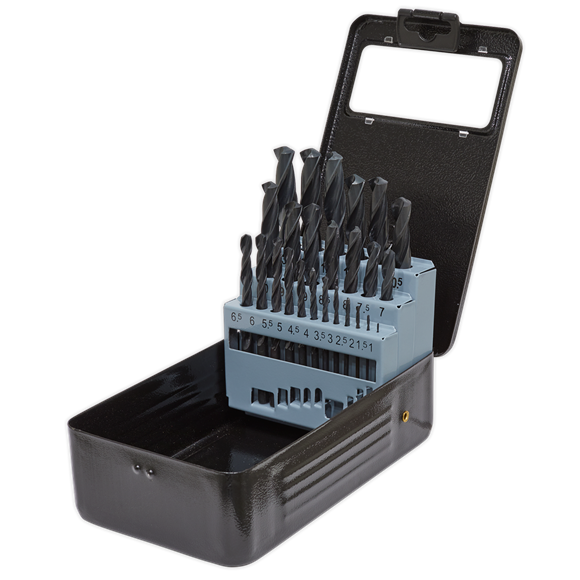 Sealey DBS25RF HSS Roll Forged Drill Bit Set 25pc 1-13mm