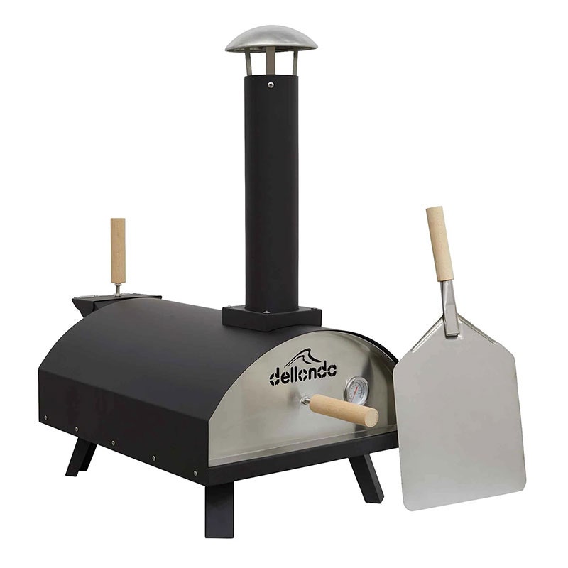 Dellonda Portable Wood-Fired 14 Pizza Oven and Smoking Oven