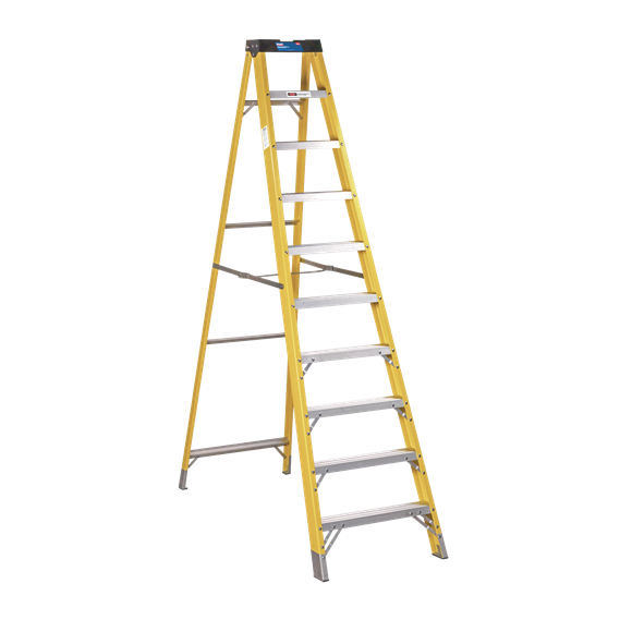 Sealey FSL10 Fibreglass Step Ladder 9-Tread EN 131