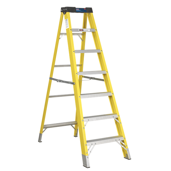 Sealey FSL7 Fibreglass Step Ladder 6-Tread EN 131