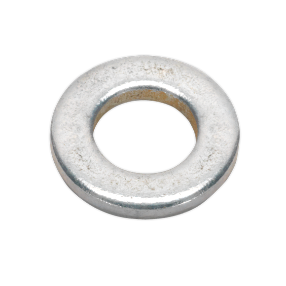 Sealey FWA612 Flat Washer DIN 125 - M6 x 12mm Form A Zinc Pack of 100