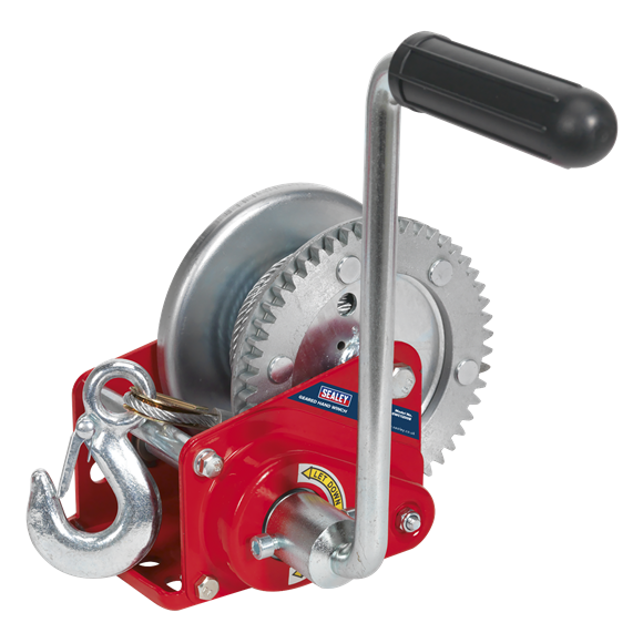 Sealey GWC1200B Geared Hand Winch with Brake & Cable 540kg Capacity