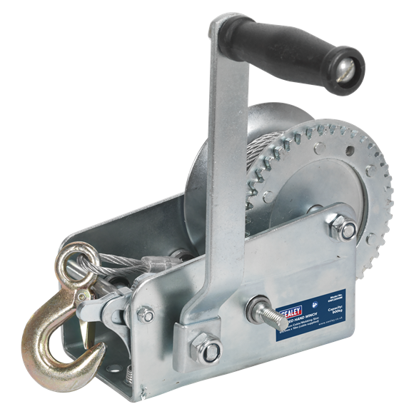 Sealey GWC2000M Geared Hand Winch 900kg Capacity with Cable