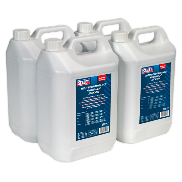 Sealey HJO/5L Hydraulic Jack Oil 5L - Pack of 4