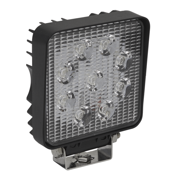 Sealey LED3S Square Work Light with Mounting Bracket 27W SMD LED