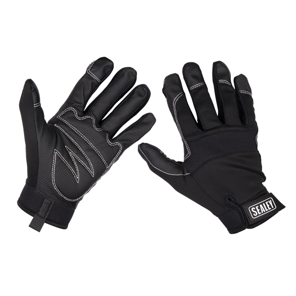 Sealey MG798XL Mechanic's Gloves Light Palm Tactouch - X-Large