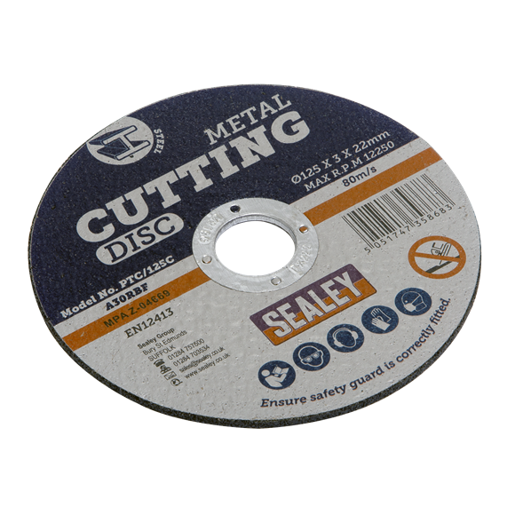 Sealey PTC/125C Cutting Disc Ø125 x 3mm 22mm Bore