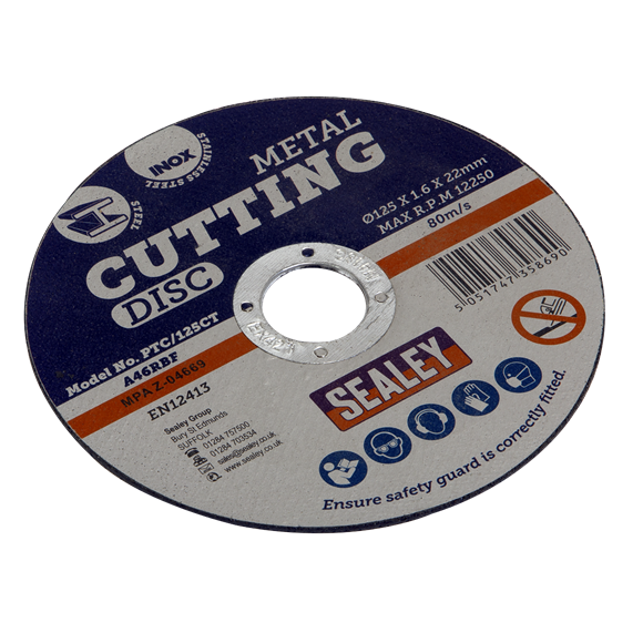 Sealey PTC/125CT Cutting Disc Ø125 x 1.6mm 22mm Bore
