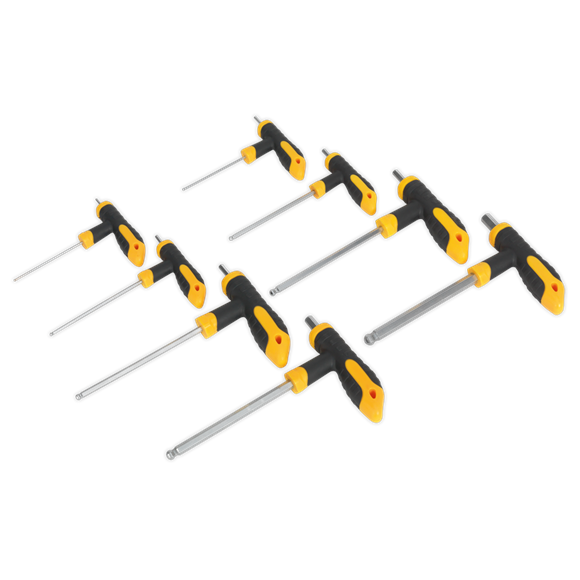 Sealey S01069 T-Handle Ball-End Hex Key Set 8pc