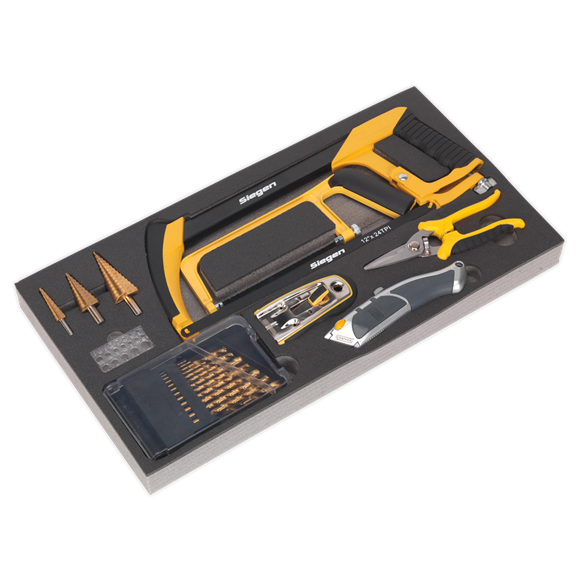 Sealey S01133 Tool Tray with Cutting & Drilling Set 28pc