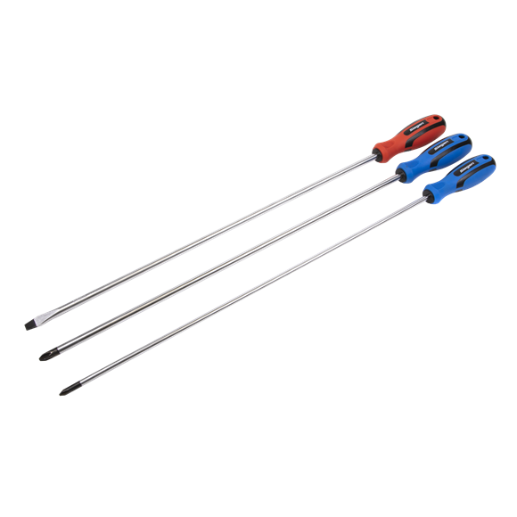 Sealey S0895 Screwdriver Set 3pc Extra-Long