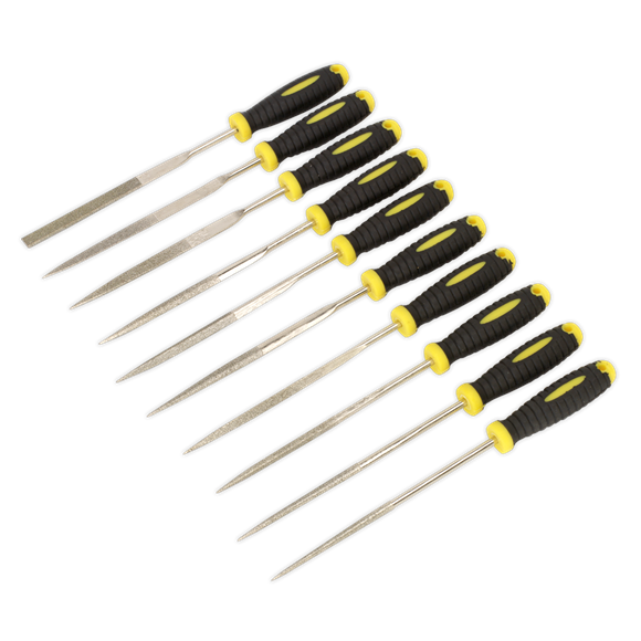 Sealey S0896 Diamond Needle File Set 10pc 100mm