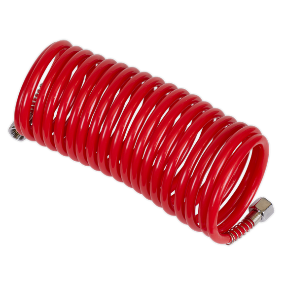Sealey SA335 PE Coiled Air Hose 5m x Ø5mm with 1/4