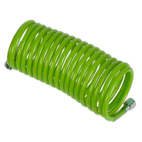 Sealey SA335G PE Coiled Air Hose 5m x Ø5mm with 1/4