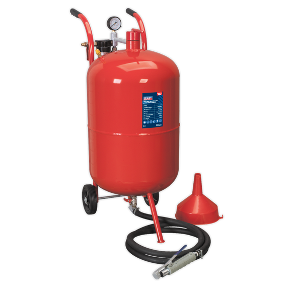 Sealey SB998 Shot Blaster with Water Trap & Wheels 75L
