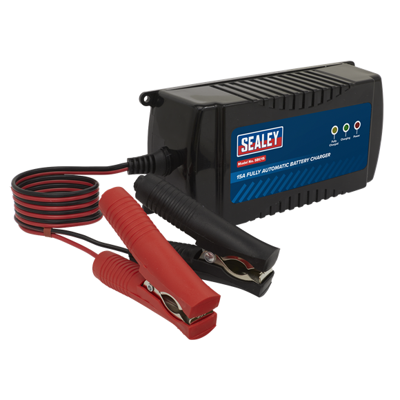 Sealey SBC15 Battery Charger 12V 15A Fully Automatic