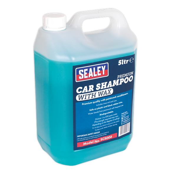 Sealey SCS006 Car Shampoo Premium with Wax 5L