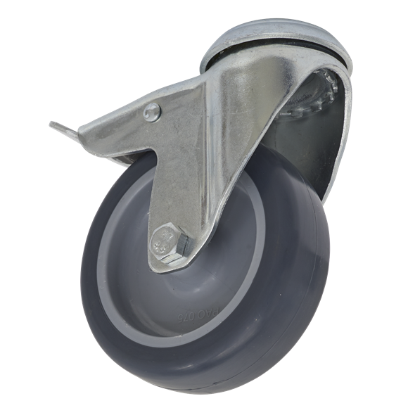 Sealey SCW275SBL Castor Wheel Bolt Hole Swivel with Total Lock Ø75mm