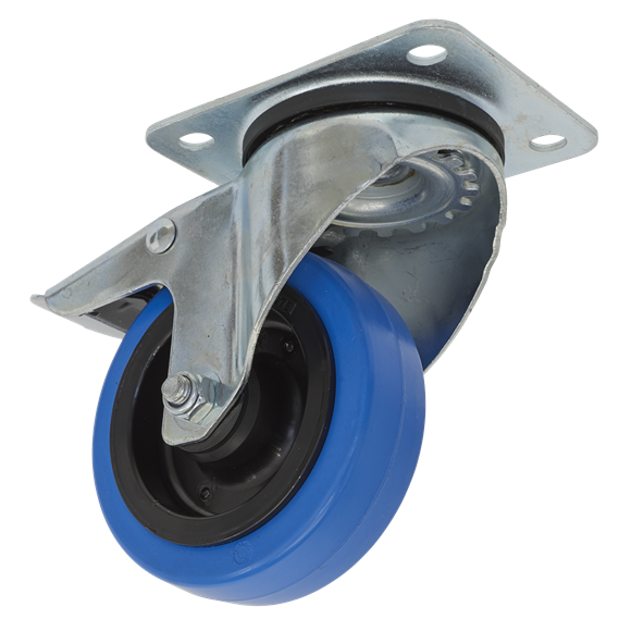Sealey SCW3100SPL Castor Wheel Swivel Plate with Total Lock Ø100mm