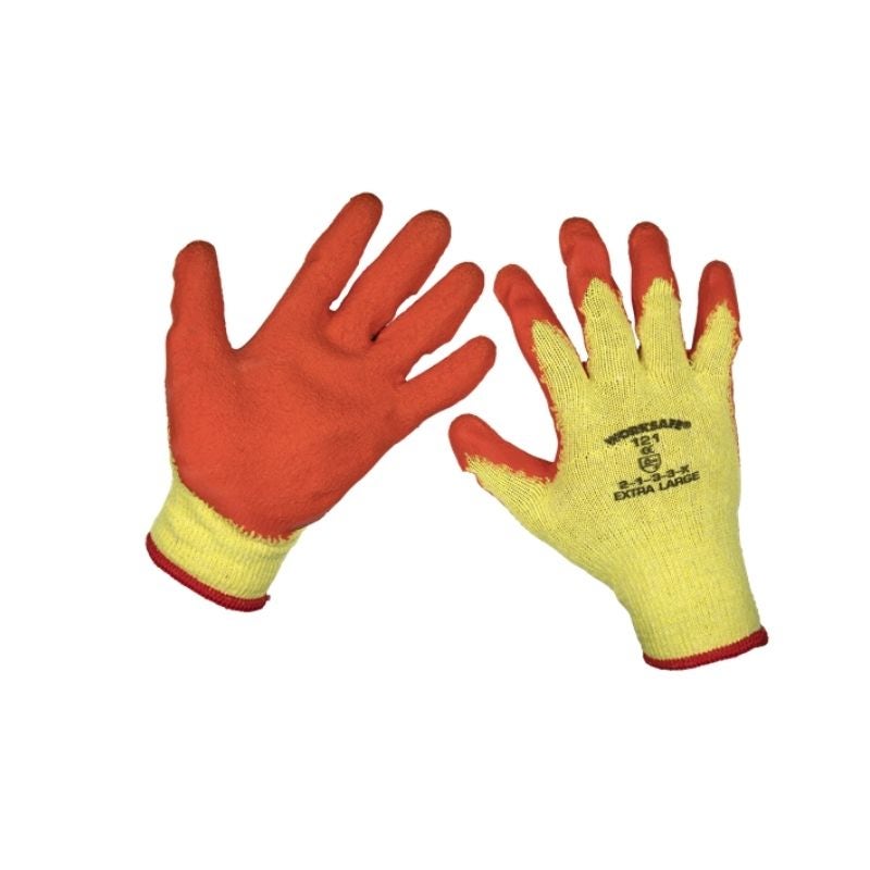Sealey 9121XL/12 Super Grip Knitted Gloves Latex Palm (X-Large) - Pack of 12 Pairs