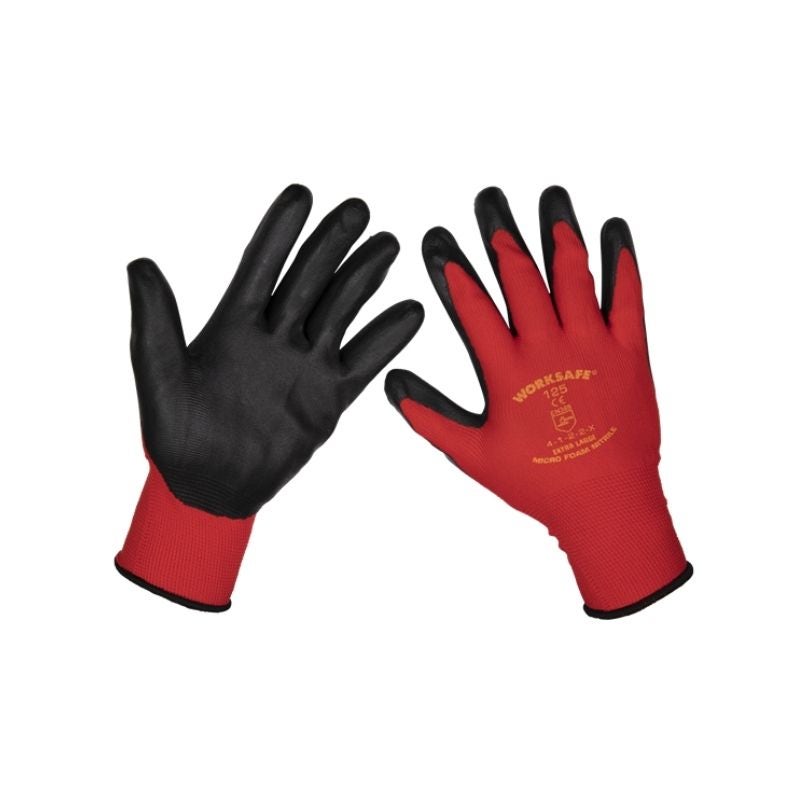 Sealey 9125XL/B120 Flexi Grip Nitrile Palm Gloves (X-Large) - Pack of 120 Pairs