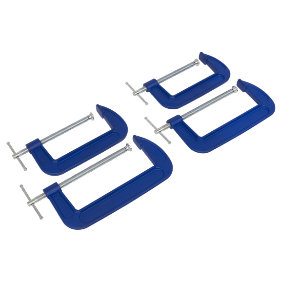 Sealey AK6006SET G-Clamp Set 4pc - 150mm & 200mm