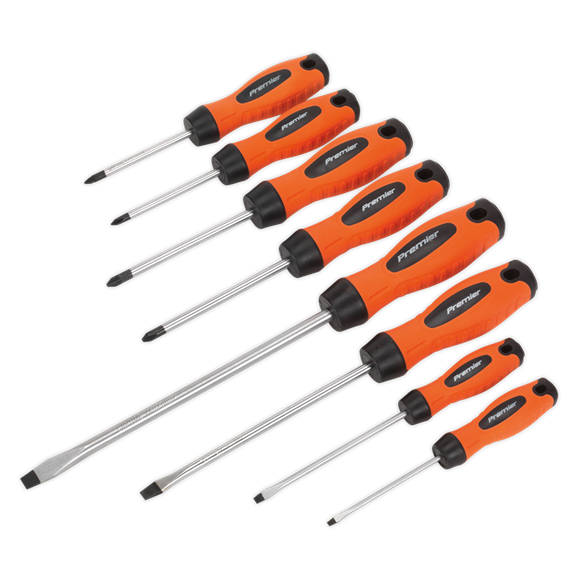 Sealey HV003 Screwdriver Set 8pc Hi-Vis Orange
