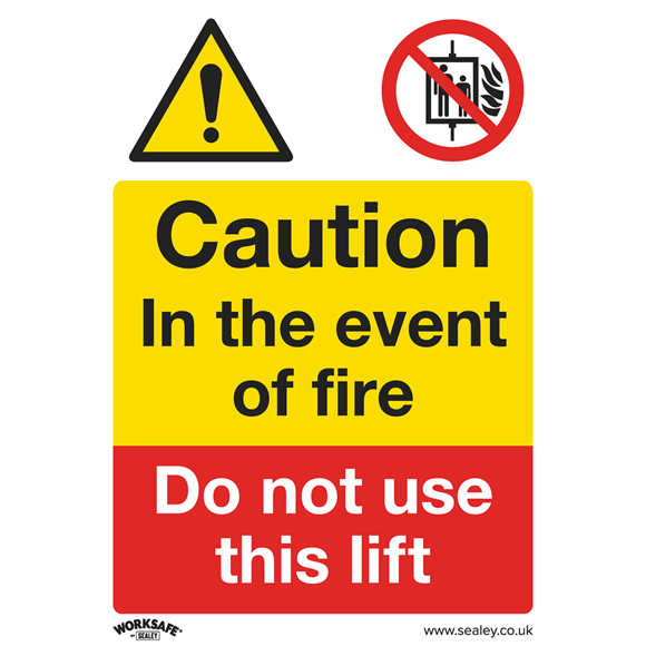 Sealey SS43P10 Warning Safety Sign - Caution Do Not Use Lift - Rigid Plastic - Pack of 10