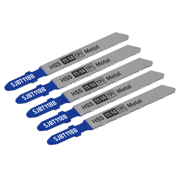 Sealey SJBT118B Jigsaw Blade Metal 92mm 11-14tpi - Pack of 5