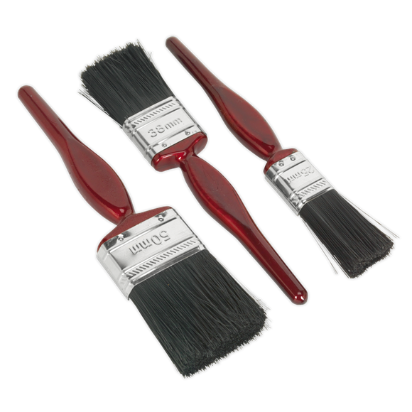 Sealey SPBS3 Pure Bristle Paint Brush Set 3pc