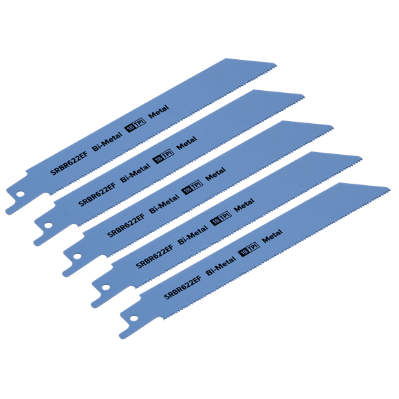 Sealey SRBR622EF Reciprocating Saw Blade Metal 150mm 18tpi - Pack of 5
