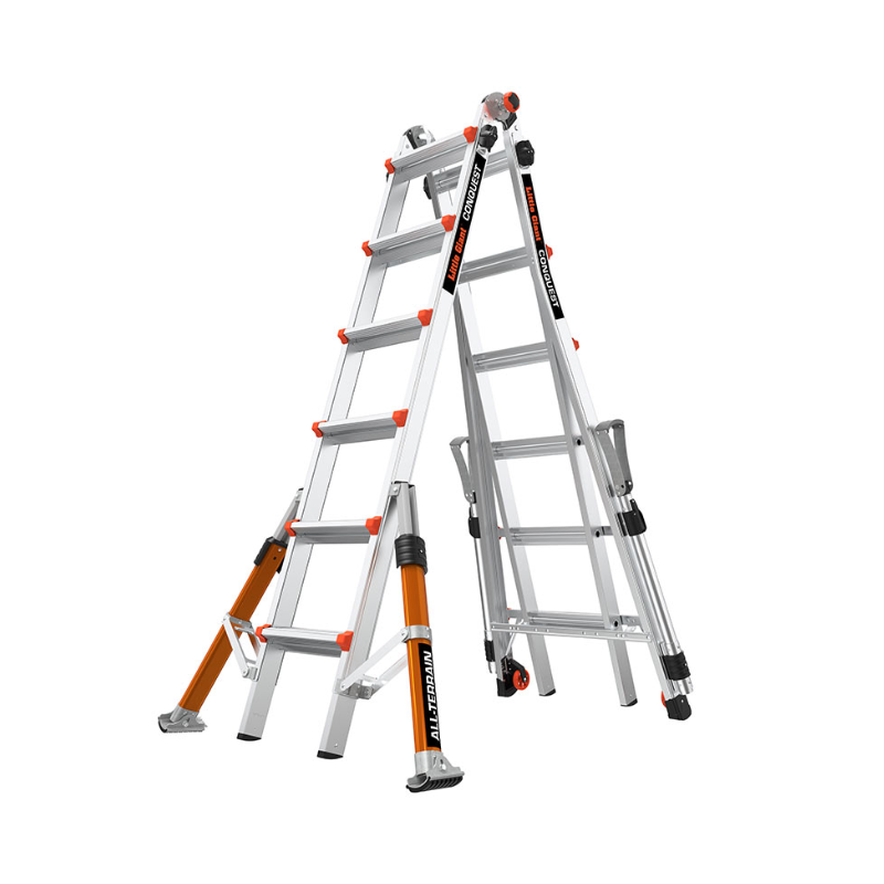TB Davies 1304-036 6 Rung Little Giant Conquest PRO All-Terrain Multi-Purpose Ladder