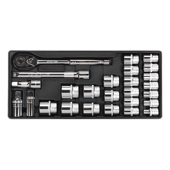 Sealey TBT21 Tool Tray with Socket Set 26pc 1/2