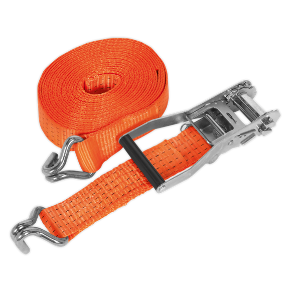 Sealey TD5010J Ratchet Tie Down 50mm x 10m Polyester Webbing 5000kg Breaking Strength