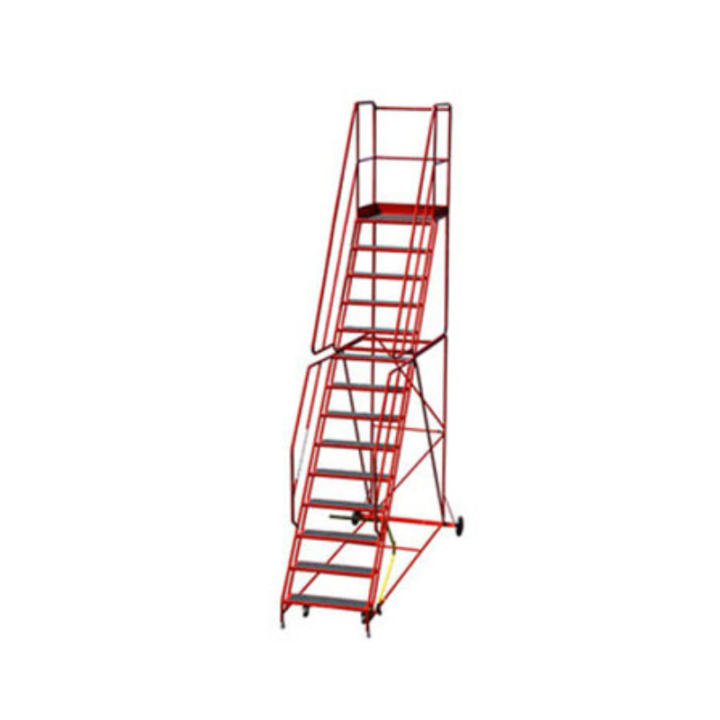 TB Davies 2019-014 14 Tread Heavy-Duty Mobile Safety Step - Punched Tread