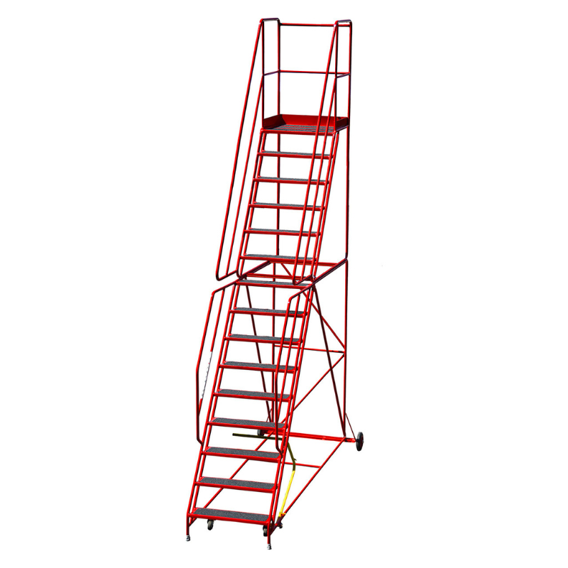 TB Davies 2020-015 15 Tread Heavy-Duty Mobile Safety Step - Anti-slip Tread