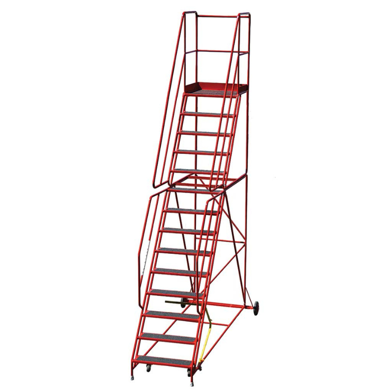 TB Davies 2020-014 14 Tread Heavy-Duty Mobile Safety Step - Anti-slip Tread