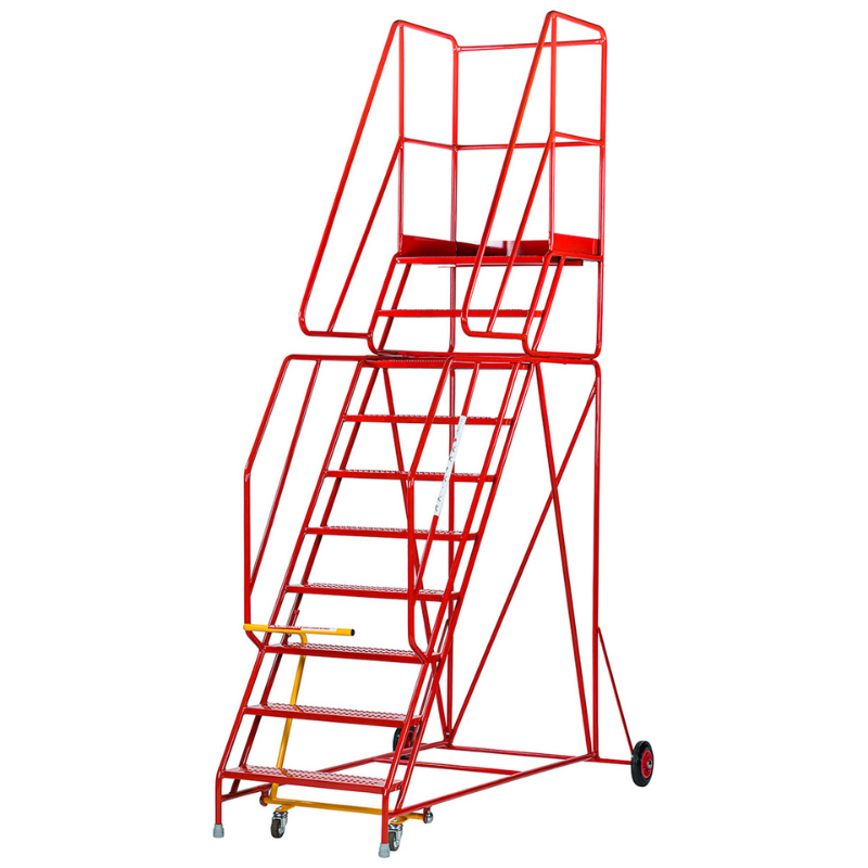 TB Davies 2019-010 10 Tread Heavy-Duty Mobile Safety Step - Punched Tread