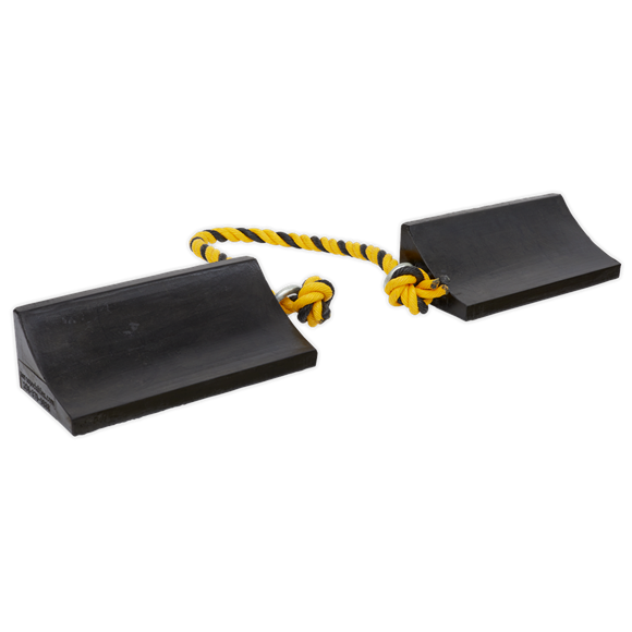 Sealey WC16 Rubber Wheel Chocks Heavy-Duty - Pair