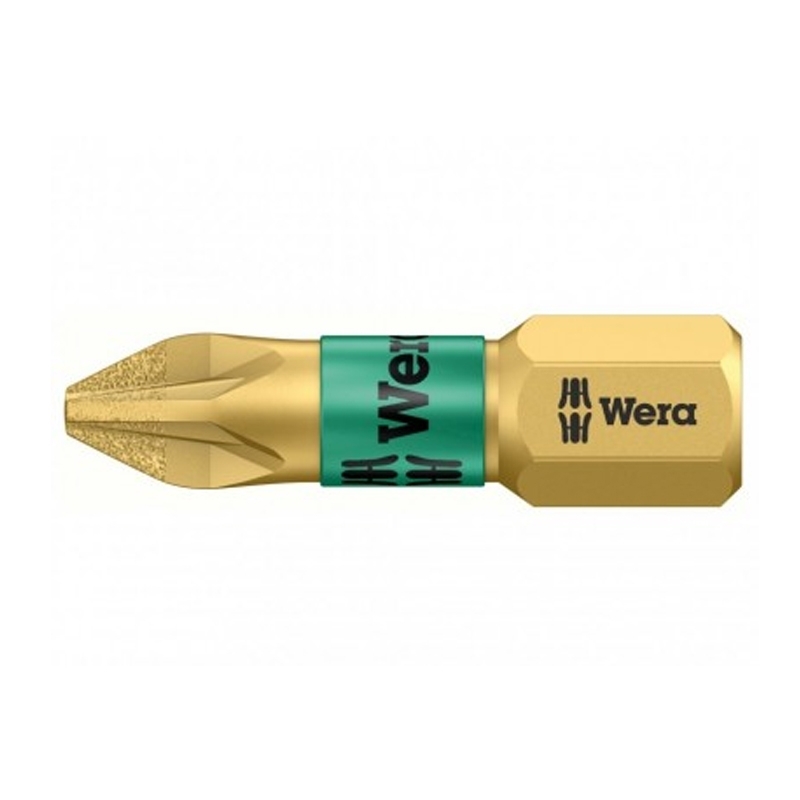 Wera 056702  BDC Pozidriv BiTorsion PZ2 Bit Diamond Coated Tip