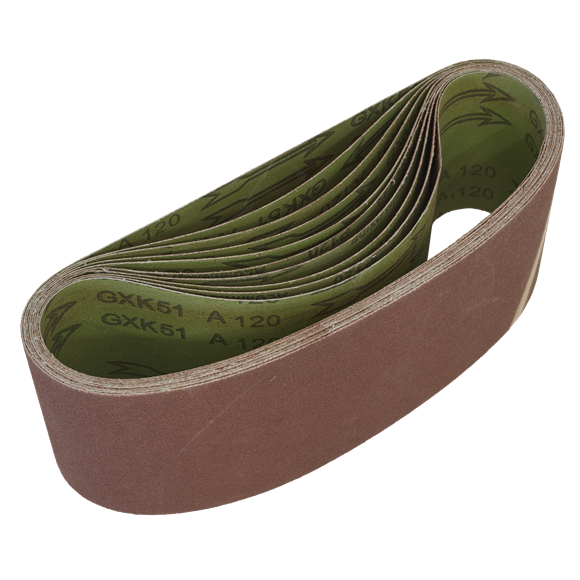 Sealey WSB61120 Sanding Belt 100 x 610mm 120Grit - Pack of 10